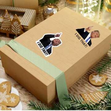 100pcs Trump I Did That Stickers Gas Pump Stickers Decal, Funny Trump I Did That Stickers, I Did That Tariff Sticker Trump Waterproof Sticker (Type B)