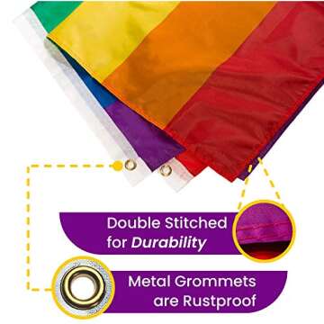 Sapphere QPOC Pride Flag 3x5 Foot - LGBTQ Pride Flag with Power Fist, Inspired by Black Brown Philad...
