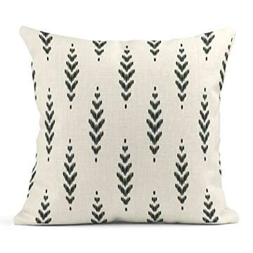 ArtSocket Set of 4 Throw Pillow Covers Ikat Tribal and Boho Bohemian Black Ethnic Herringbone for Ideas Decor Linen Outdoor Pillow Cases Home Decorative Square 18x18 Inches Pillowcases
