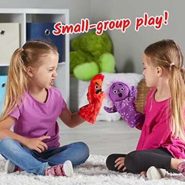 hand2mind Feelings Family Hand Puppets, Sensory Play Therapy Toys, Emotions for Toddlers, Dramatic Play Toys, Social Skills for Kids, Social Emotional Learning Activities, Calm Down Corner Supplies