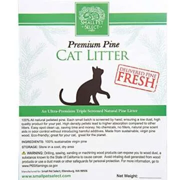 Small Pet Select Premium Pine Pelleted Cat Litter, 50lb