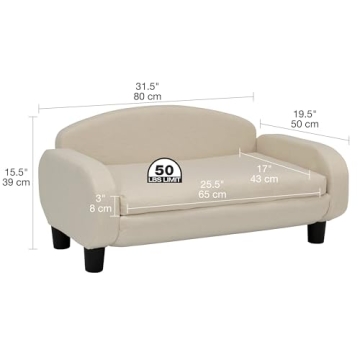 Paws & Purrs Modern Pet Sofa for Cats and Dogs - Comfortable & Stylish