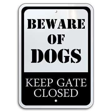 Wake Up Signs Aluminum Keep Gate Closed Sign - Durable & Weatherproof 7x10