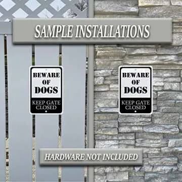 Durable Aluminum Keep Gate Closed Sign, Weatherproof 7x10