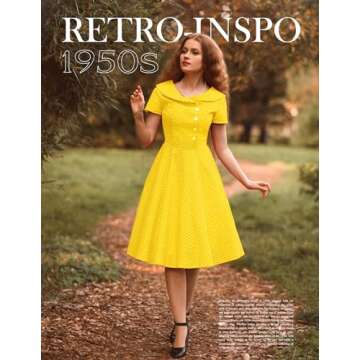 Elegant 1950s Vintage Audrey Hepburn Dress for Women