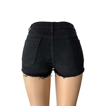Stylish Aodrusa Ripped Denim Shorts for Women