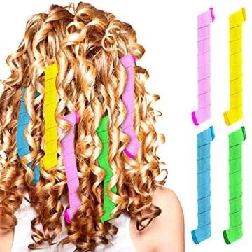 Wave Curlers Kit for Hair Supplies - 42 Spiral Curling Rods, No Heat Hair Styling with 40 Rollers and 2 Hooks (11.8 Inch)