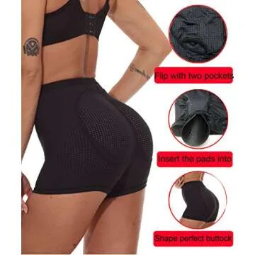 NINGMI Padded Seamless Butt Lifter Shapewear for Women
