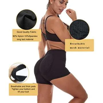 NINGMI Padded Seamless Butt Lifter Shapewear for Women