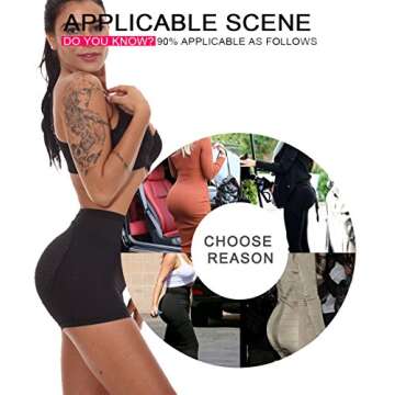 NINGMI Womens Padded Seamless Butt Lifter Hip Enhancer Shapewear Control Panties