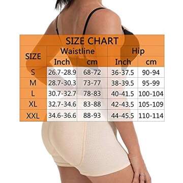 NINGMI Womens Padded Seamless Butt Lifter Hip Enhancer Shapewear Control Panties