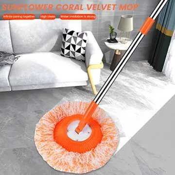 360° Rotatable Adjustable Cleaning Mop with 4 Mop Head, Extendable Wall Cleaning Mop, Spin Mop for Floor Cleaning, Wall Cleaning Bathroom Cleaning Household Supplies