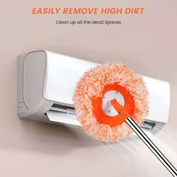 360° Rotatable Adjustable Cleaning Mop with 4 Mop Head, Extendable Wall Cleaning Mop, Spin Mop for Floor Cleaning, Wall Cleaning Bathroom Cleaning Household Supplies