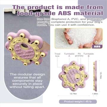 KADTC Level 3 in 1 Advanced Dog Puzzle Toys For Small/Medium/Large All Breed Dog Boredom Busters Keep Busy Puppy Food/Treat Puzzles Slow Feeder Interactive Brain Game Mental Stimulation Enrichment Toy