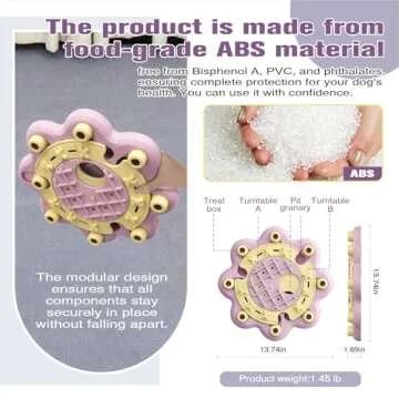 KADTC Level 3 in 1 Advanced Dog Puzzle Toys For Small/Medium/Large All Breed Dog Boredom Busters Keep Busy Puppy Food/Treat Puzzles Slow Feeder Interactive Brain Game Mental Stimulation Enrichment Toy