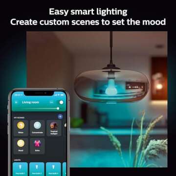 Philips Hue Smart 100W A21 LED Bulb - White and Color Ambiance Color-Changing Light - 1 Pack - 1600LM - E26 - Indoor - Control with Hue App - Works with Alexa, Google Assistant and Apple Homekit