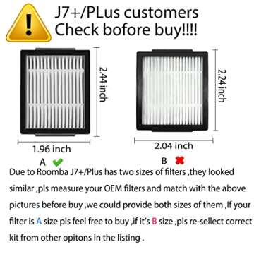 Replacement HEPA Filter Compatible for iRobot Roomba Combo i,e,j Series:E5 E6 i1 i3 i4 i5 i6 i7 i8 J...