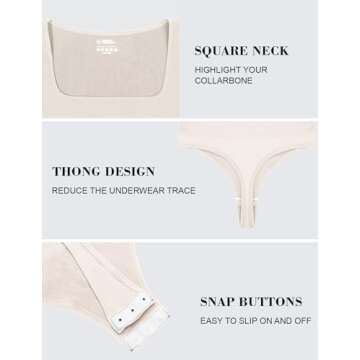 KIKIMINK Shapewear Bodysuit - Tummy Control, Stylish Design