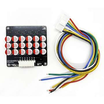 4S 5S 6S 5A Capacitor Active Equalizer Balancer LiFePO4 LFP Lithium Li-ion Lipo/Titanate LTO Battery Active Energy Transfer Balance Board for Battery Car Audio Group Balancer