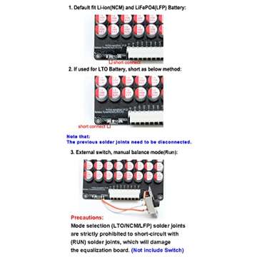 4S 5S 6S 5A Capacitor Active Equalizer Balancer LiFePO4 LFP Lithium Li-ion Lipo/Titanate LTO Battery Active Energy Transfer Balance Board for Battery Car Audio Group Balancer