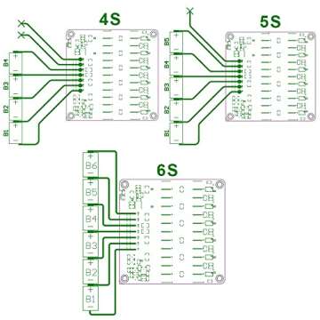 4S 5S 6S 5A Capacitor Active Equalizer Balancer LiFePO4 LFP Lithium Li-ion Lipo/Titanate LTO Battery Active Energy Transfer Balance Board for Battery Car Audio Group Balancer