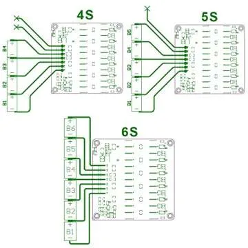 4S 5S 6S 5A Capacitor Active Equalizer Balancer LiFePO4 LFP Lithium Li-ion Lipo/Titanate LTO Battery Active Energy Transfer Balance Board for Battery Car Audio Group Balancer