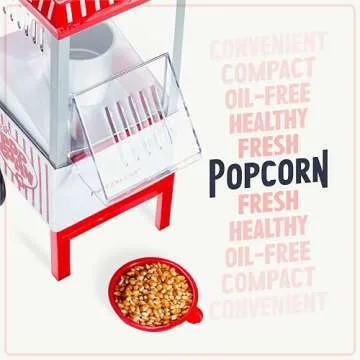Nostalgia Vintage Hot-Air Popcorn Maker - Healthy Snacking