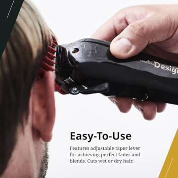 Wahl Professional Cordless Designer Clipper Powerful Rotary Motor
