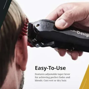 Wahl Professional Cordless Designer Clipper Powerful Rotary Motor