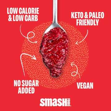 Chia Smash Jam | Originals Variety 4-Pack | Low-Calorie, No Sugar Added Keto Jam with Upcycled Fruit & Chia Seeds | Vegan, Paleo Superfood Spread
