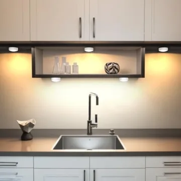 HEPLP Color Changing LED Puck Lights with Remote Control