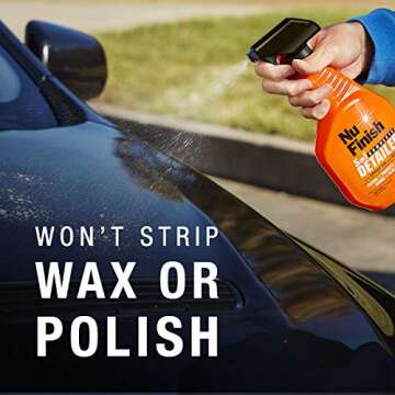 Nu Finish 5-in-1 Complete Detailer Spray with Towel, Preserves and Protects Car Detailing, Includes 1 Microfiber Towel, 22 Oz Spray