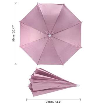 PATIKIL 2 Pack Umbrella Hat - Convenient Sun & Rain Gear for Fishing, Camping & More