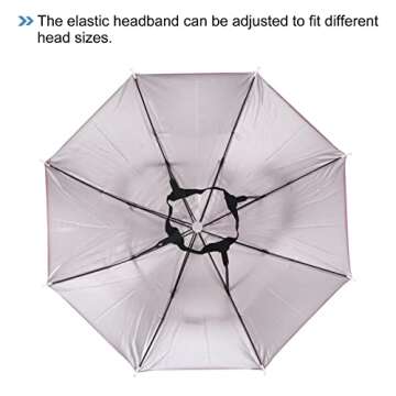 PATIKIL 2 Pack Umbrella Hat for Outdoor Activities