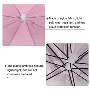 PATIKIL 2 Pack Umbrella Hat for Outdoor Activities