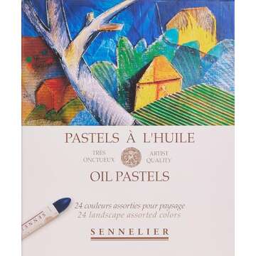 Sennelier Oil Pastel Set - 24 Count for Landscape Art
