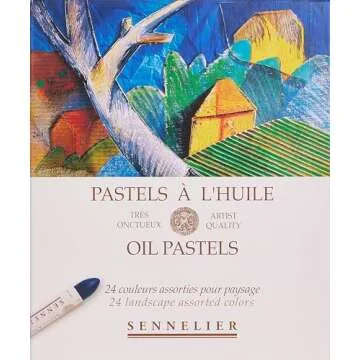 Sennelier Oil Pastel Set - 24 Count for Landscape Art