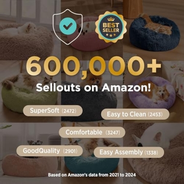 Bedsure Calming Dog Bed - 30" Plush and Cozy