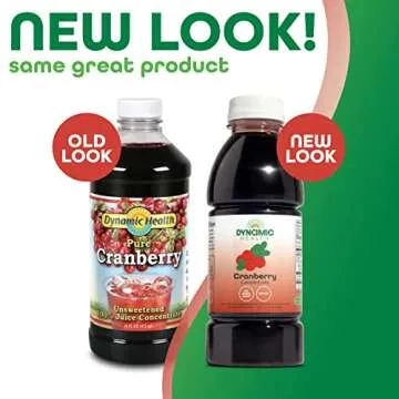 Dynamic Health Pure Cranberry Unsweetened Juice Concentrate: Antioxidant Powerhouse, 16oz, No Added ...