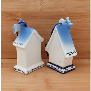 Delft Blue Holy Family Ornaments for Elegant Christmas Decor