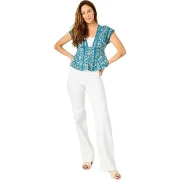 Judy Blue Women's White Wide Leg High-Rise Jeans