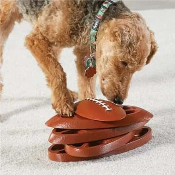 Brightkins Touchdown Time! Treat Puzzle - Dog Puzzle Toys, Interactive Dog Toys, Gifts for Dogs