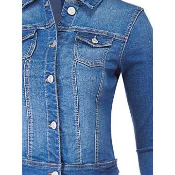 FashionMille Women's Classic Casual Denim Jacket