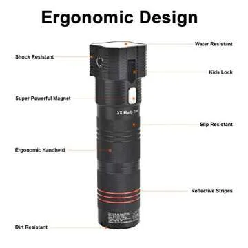 CarAIDE Super Safe Jump Starter(12V 1000A, up to 6.0L Gas, 4.0L Diesel Engine), Car Battery Booster, 18 in 1 Emergency Escape Multi-Tools, Window Breaker, Seat Belt Cutter, Alarm, SOS Flash