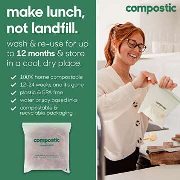 Compostic Compostable Gallon Bags - Eco-Friendly Storage
