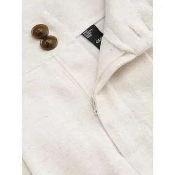 CIDER Women's Linen Blend Pants Wide Leg High Waist Business Casual Lounge Pant with Pockets