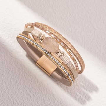 Trendy Boho Leather Wrap Bracelets for Stackable Style