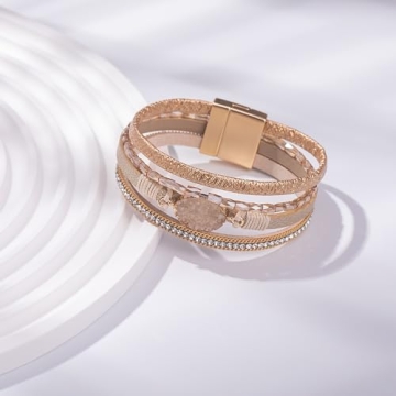 Trendy Boho Leather Wrap Bracelets for Stackable Style