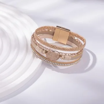 Trendy Boho Leather Wrap Bracelets for Stackable Style