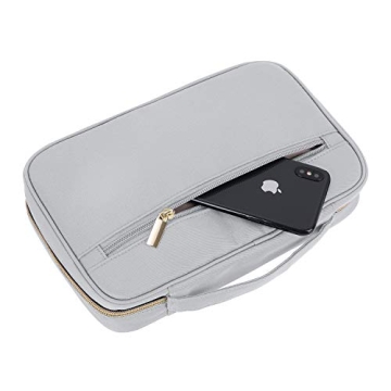 BAGSMART Grey Travel Jewelry Organizer Compact Storage